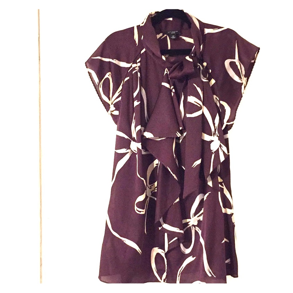 Ann Taylor Scarf Neck Blouse